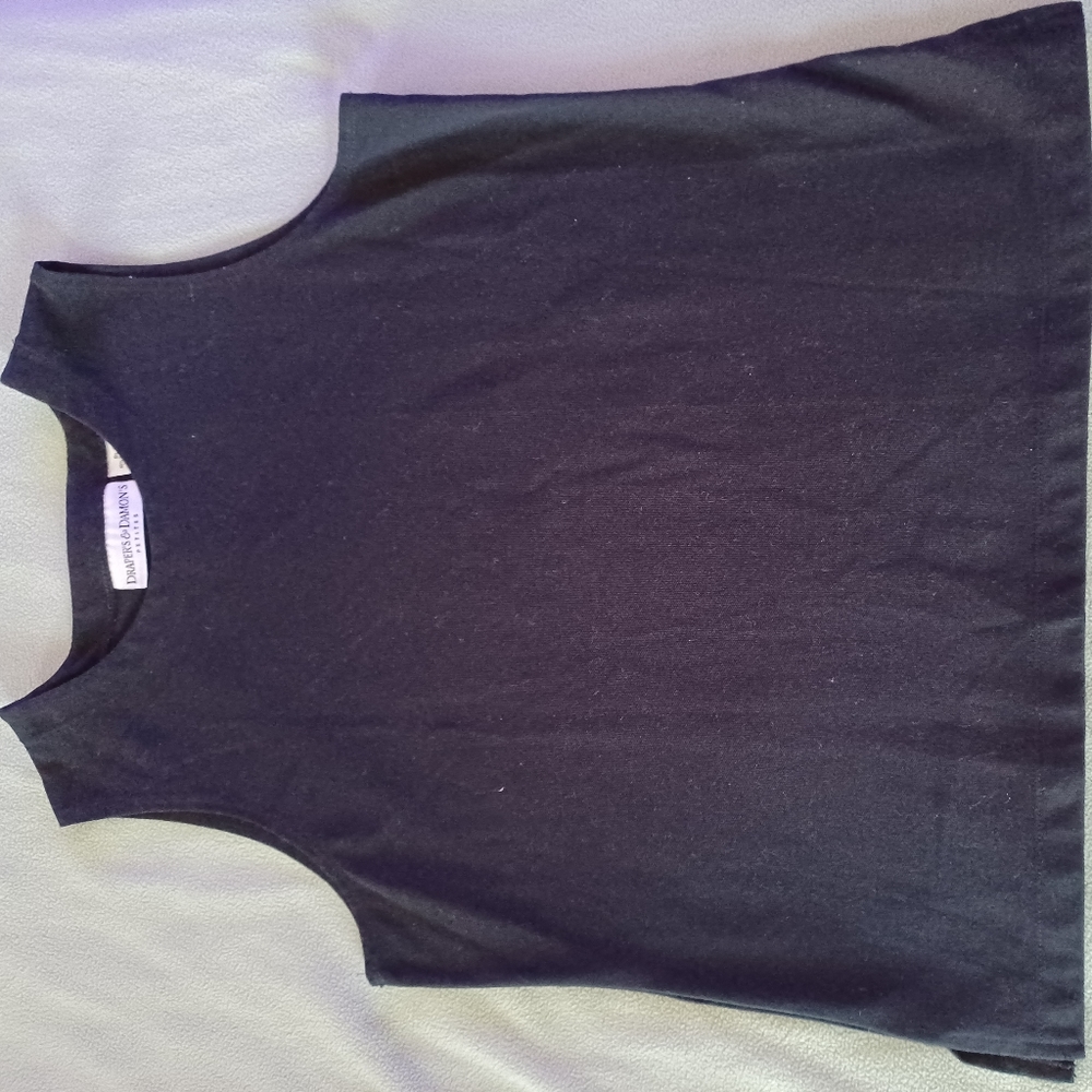 Drapers And Damons Size Petite Large Black Sleeveless Tank Top